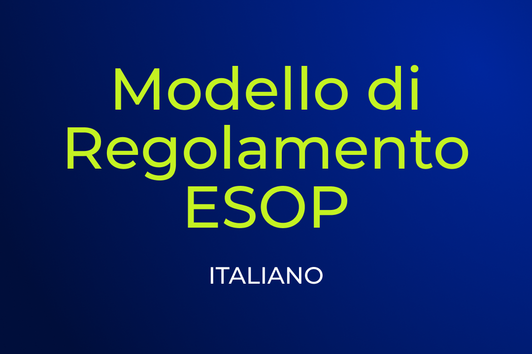 Modello Di Regolamento ESOP Italiano